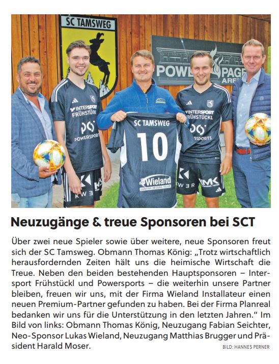 Sponsoring SC Tamsweg